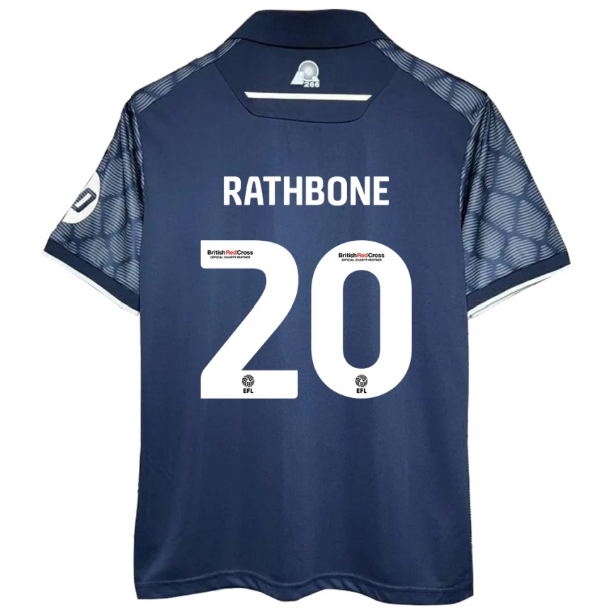 Enfant Football Maillot Ollie Rathbone #20 Noir Tenues Extérieur 2024/25 Canada