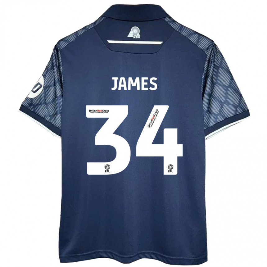 Enfant Football Maillot Aaron James #34 Noir Tenues Extérieur 2024/25 Canada