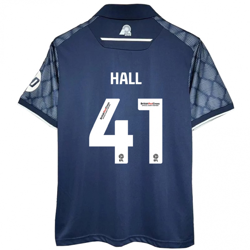 Kids Football Liam Hall #41 Black Away Jersey 2024/25 T-Shirt Canada