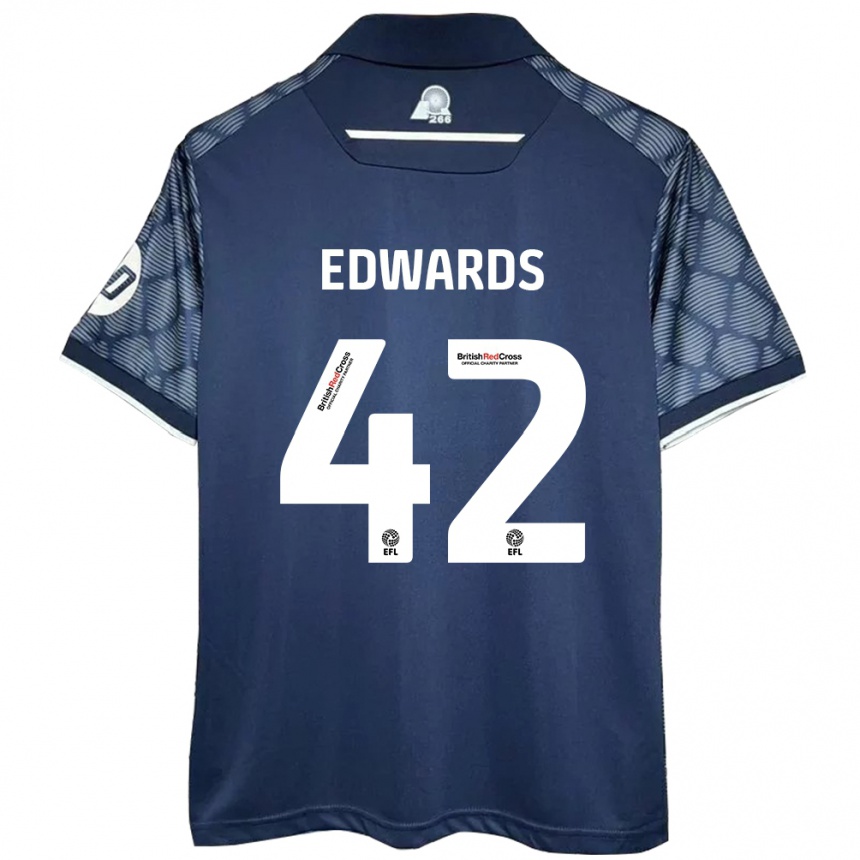 Enfant Football Maillot Callum Edwards #42 Noir Tenues Extérieur 2024/25 Canada