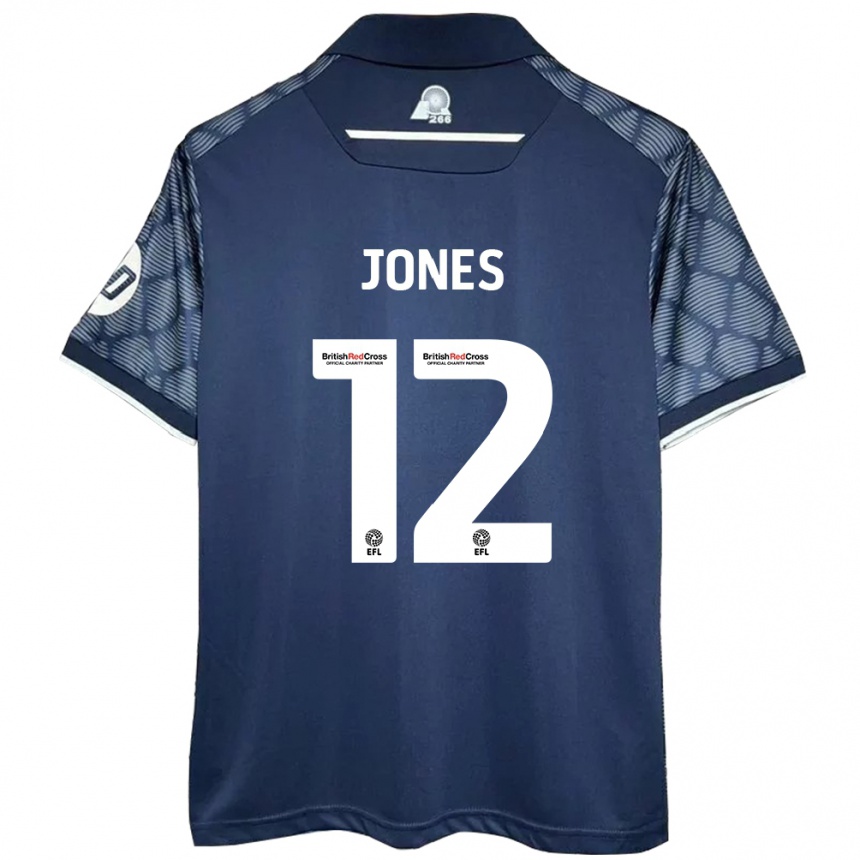 Enfant Football Maillot Carra Jones #12 Noir Tenues Extérieur 2024/25 Canada