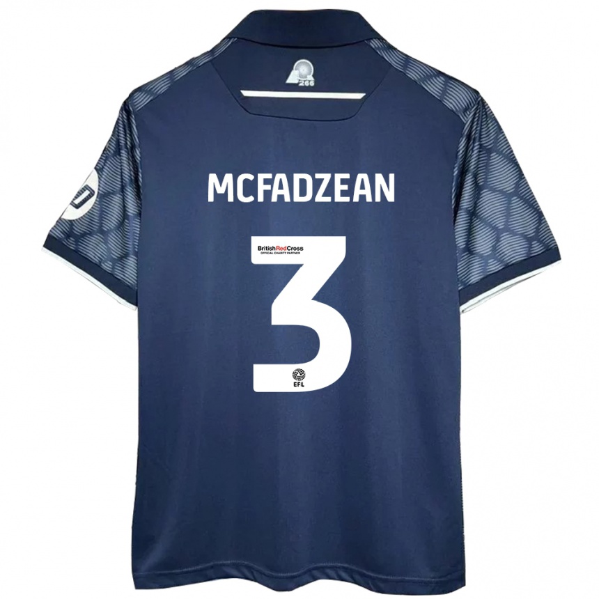 Enfant Football Maillot Callum Mcfadzean #3 Noir Tenues Extérieur 2024/25 Canada