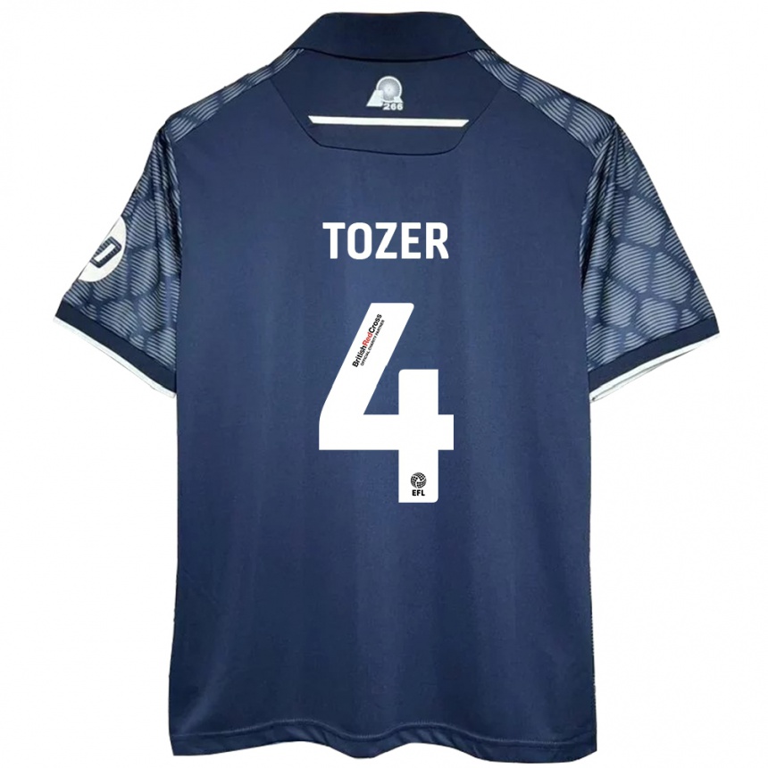 Enfant Football Maillot Ben Tozer #4 Noir Tenues Extérieur 2024/25 Canada