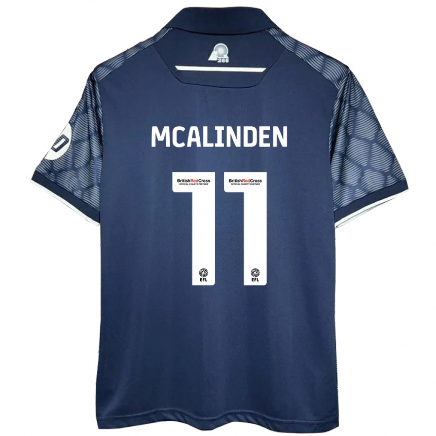 Enfant Football Maillot Liam Mcalinden #11 Noir Tenues Extérieur 2024/25 Canada