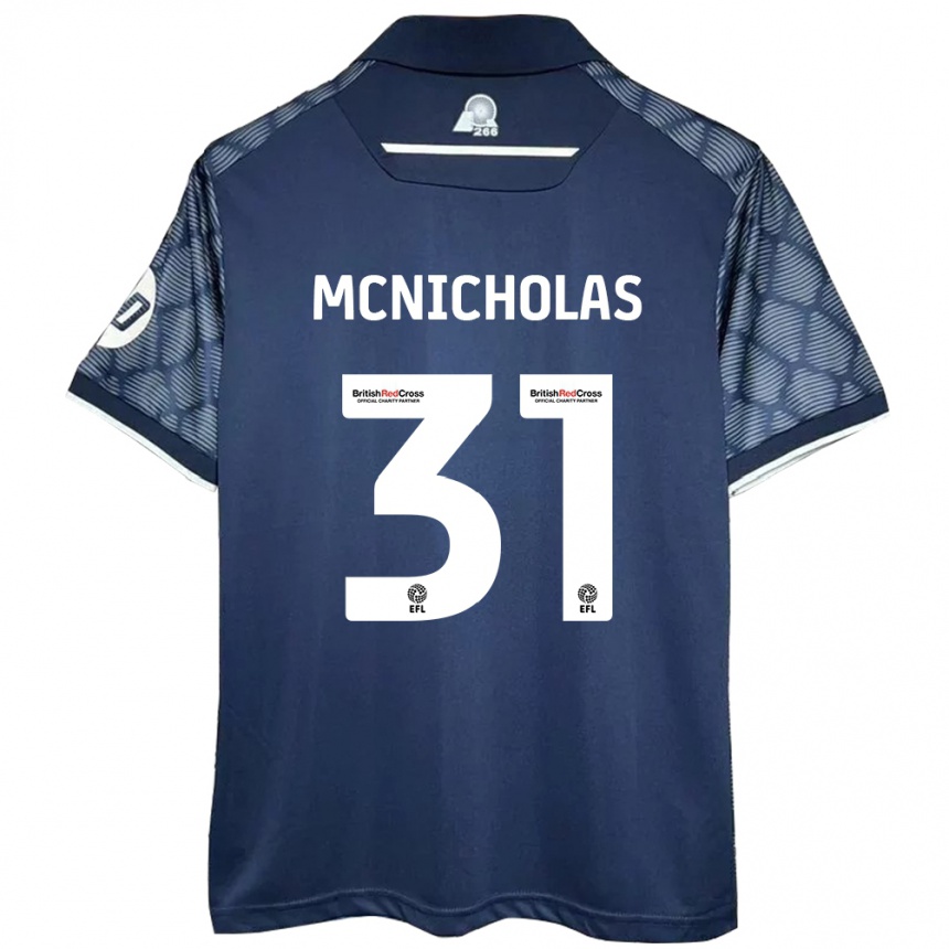 Enfant Football Maillot Luke Mcnicholas #31 Noir Tenues Extérieur 2024/25 Canada