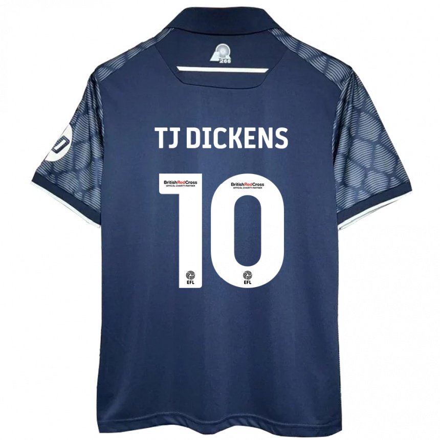 Kids Football Tonicha Tj Dickens #10 Black Away Jersey 2024/25 T-Shirt Canada