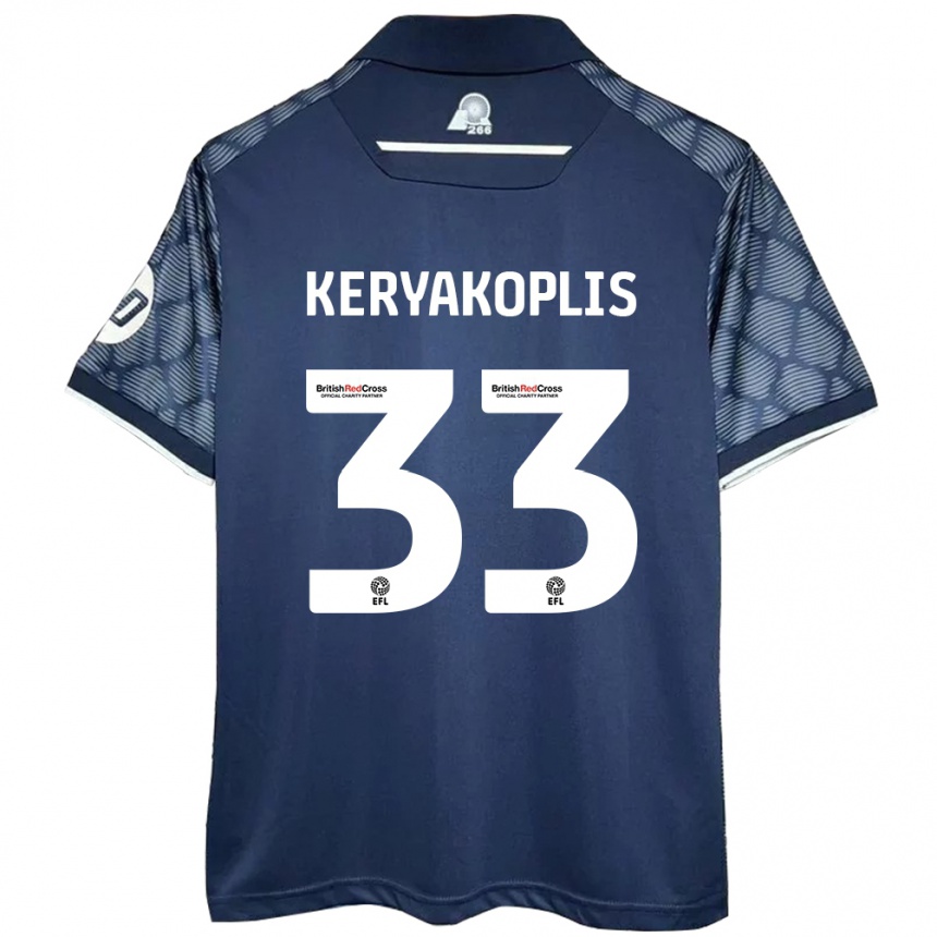 Enfant Football Maillot Hannah Keryakoplis #33 Noir Tenues Extérieur 2024/25 Canada