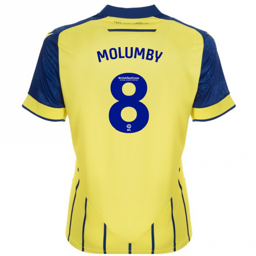 Kids Football Jayson Molumby #8 Yellow Blue Away Jersey 2024/25 T-Shirt Canada