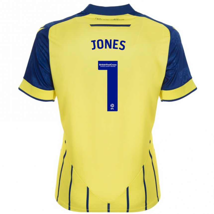 Enfant Football Maillot Lucy Jones #1 Jaune Bleu Tenues Extérieur 2024/25 Canada