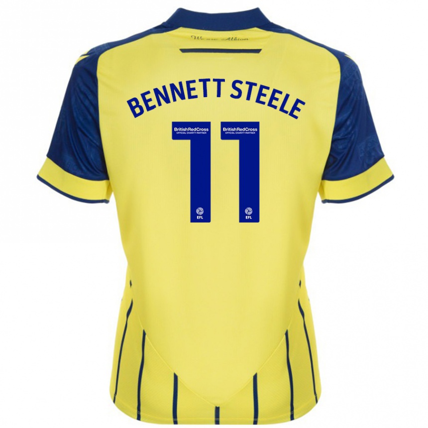 Enfant Football Maillot Lizzie Bennett-Steele #11 Jaune Bleu Tenues Extérieur 2024/25 Canada