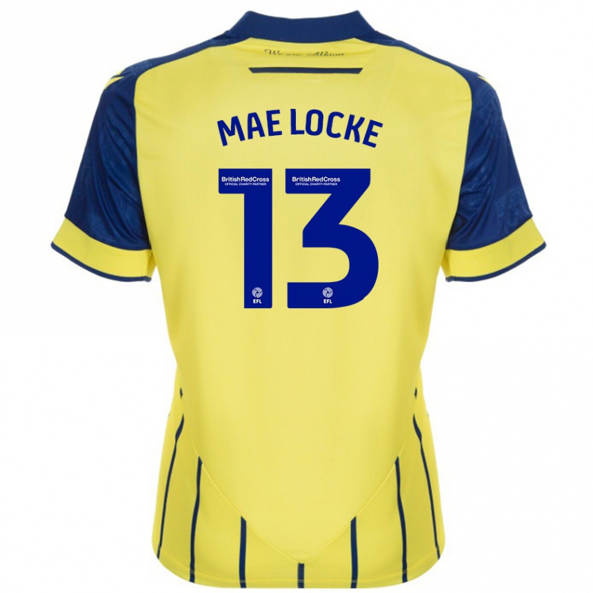 Kids Football Ellie Mae Locke #13 Yellow Blue Away Jersey 2024/25 T-Shirt Canada