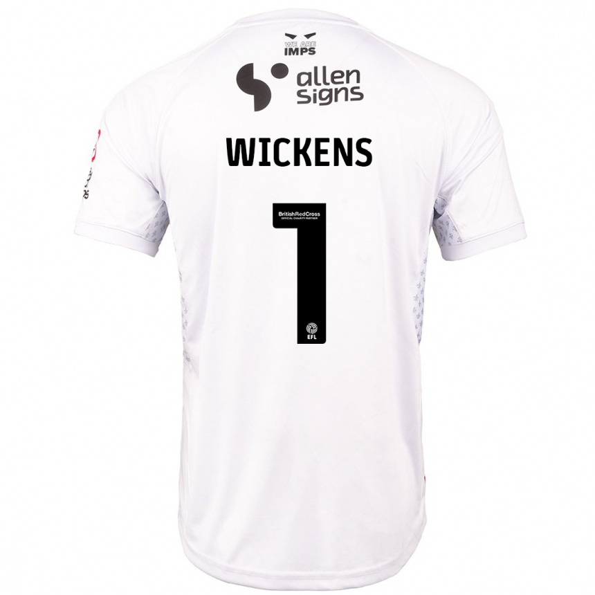 Enfant Football Maillot George Wickens #1 Rouge Blanc Tenues Extérieur 2024/25 Canada