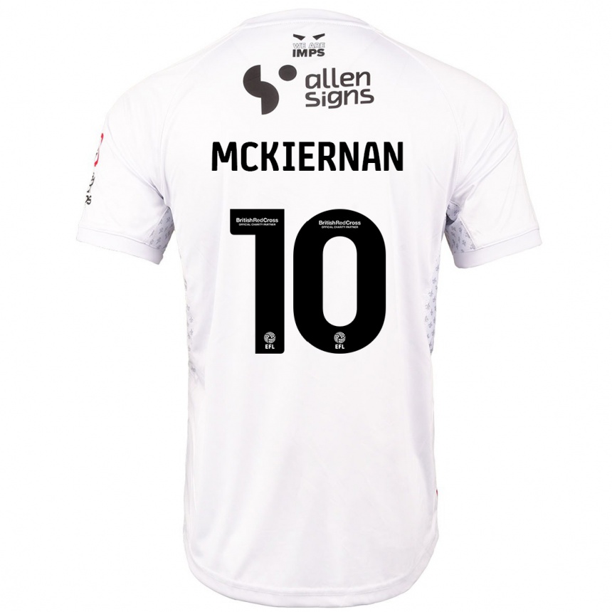 Enfant Football Maillot Jj Mckiernan #10 Rouge Blanc Tenues Extérieur 2024/25 Canada