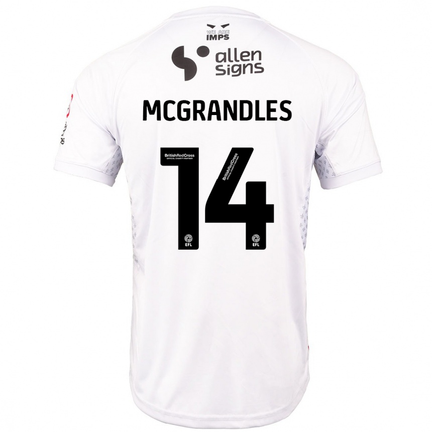 Kids Football Conor Mcgrandles #14 Red White Away Jersey 2024/25 T-Shirt Canada