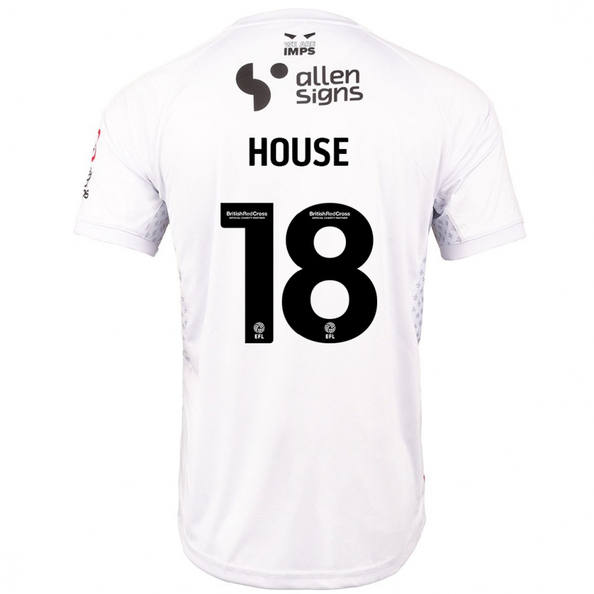 Kids Football Ben House #18 Red White Away Jersey 2024/25 T-Shirt Canada