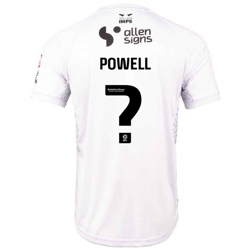 Enfant Football Maillot Darryl Powell #0 Rouge Blanc Tenues Extérieur 2024/25 Canada