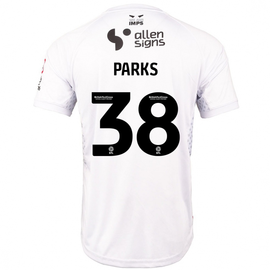 Kids Football Charlie Parks #38 Red White Away Jersey 2024/25 T-Shirt Canada