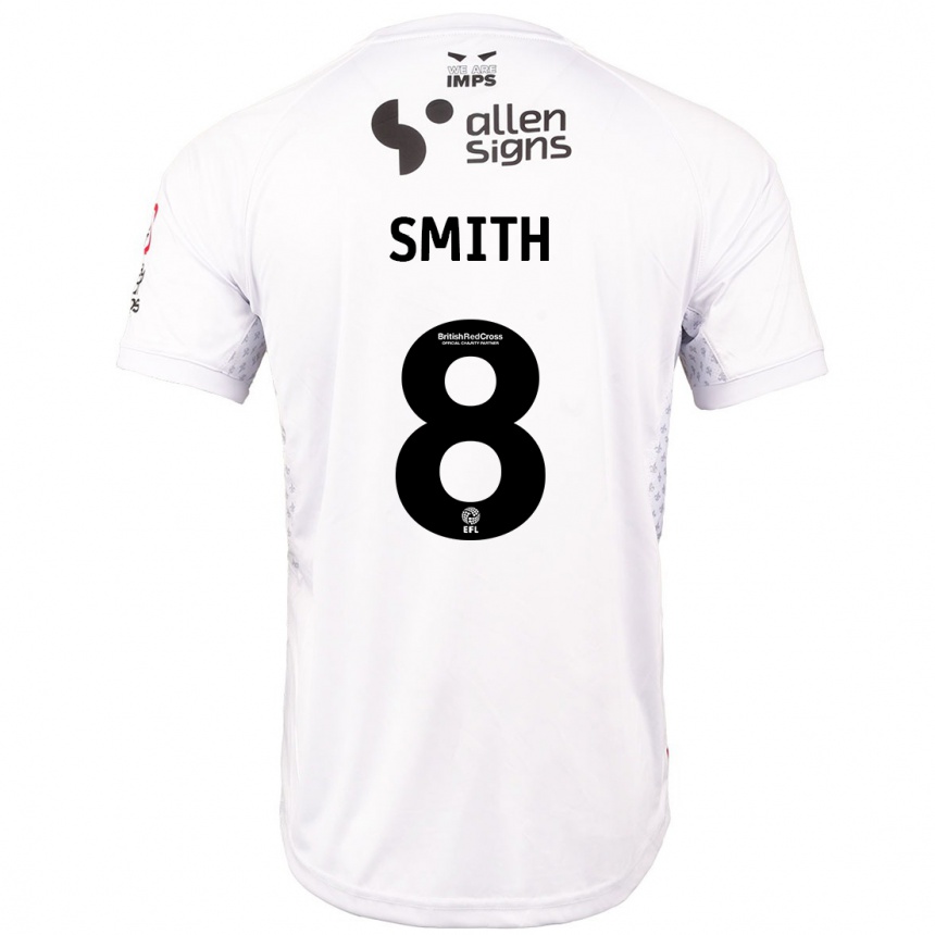 Kids Football Alistair Smith #8 Red White Away Jersey 2024/25 T-Shirt Canada