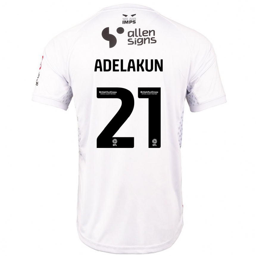 Enfant Football Maillot Hakeeb Adelakun #21 Rouge Blanc Tenues Extérieur 2024/25 Canada