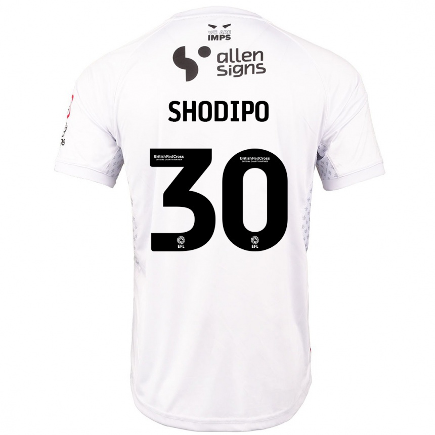 Enfant Football Maillot Olamide Shodipo #30 Rouge Blanc Tenues Extérieur 2024/25 Canada