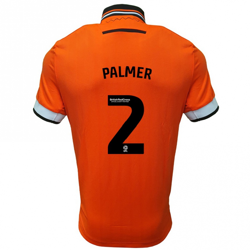 Enfant Football Maillot Liam Palmer #2 Orange Blanc Tenues Extérieur 2024/25 Canada