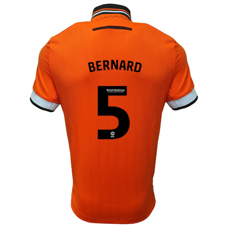 Enfant Football Maillot Di'shon Bernard #5 Orange Blanc Tenues Extérieur 2024/25 Canada