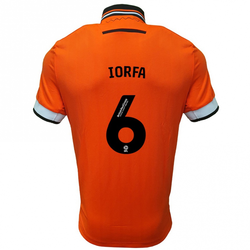 Enfant Football Maillot Dominic Iorfa #6 Orange Blanc Tenues Extérieur 2024/25 Canada