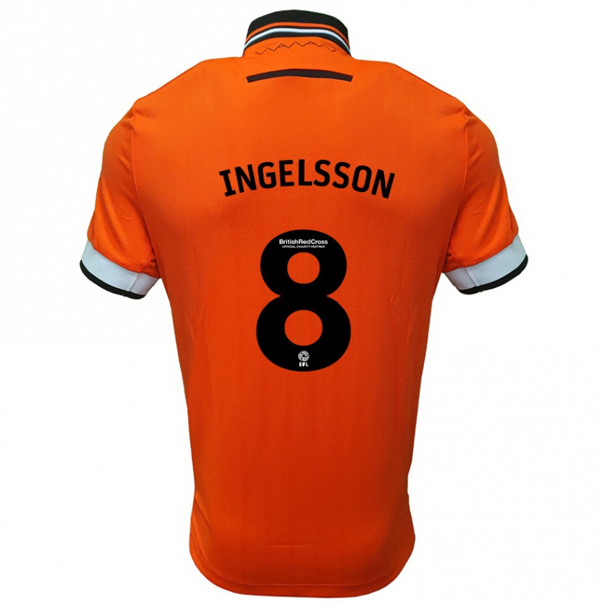 Enfant Football Maillot Svante Ingelsson #8 Orange Blanc Tenues Extérieur 2024/25 Canada