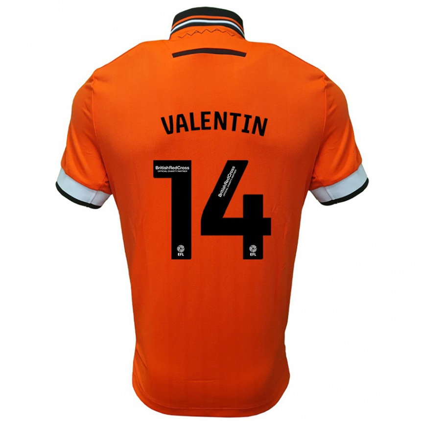 Enfant Football Maillot Pol Valentín #14 Orange Blanc Tenues Extérieur 2024/25 Canada