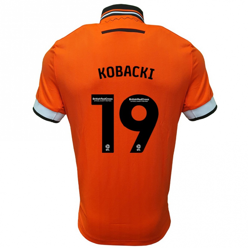 Kids Football Olaf Kobacki #19 Orange White Away Jersey 2024/25 T-Shirt Canada