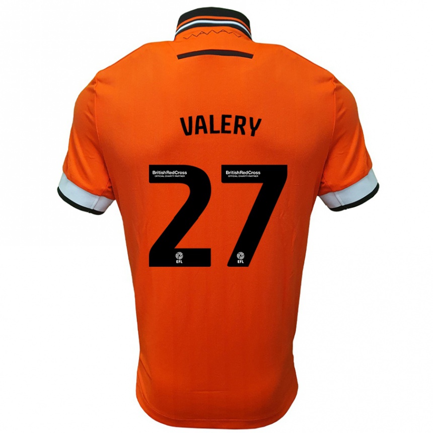 Kids Football Yan Valery #27 Orange White Away Jersey 2024/25 T-Shirt Canada