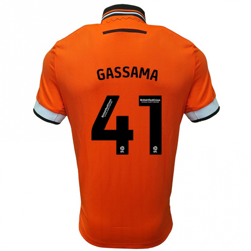 Enfant Football Maillot Djeidi Gassama #41 Orange Blanc Tenues Extérieur 2024/25 Canada