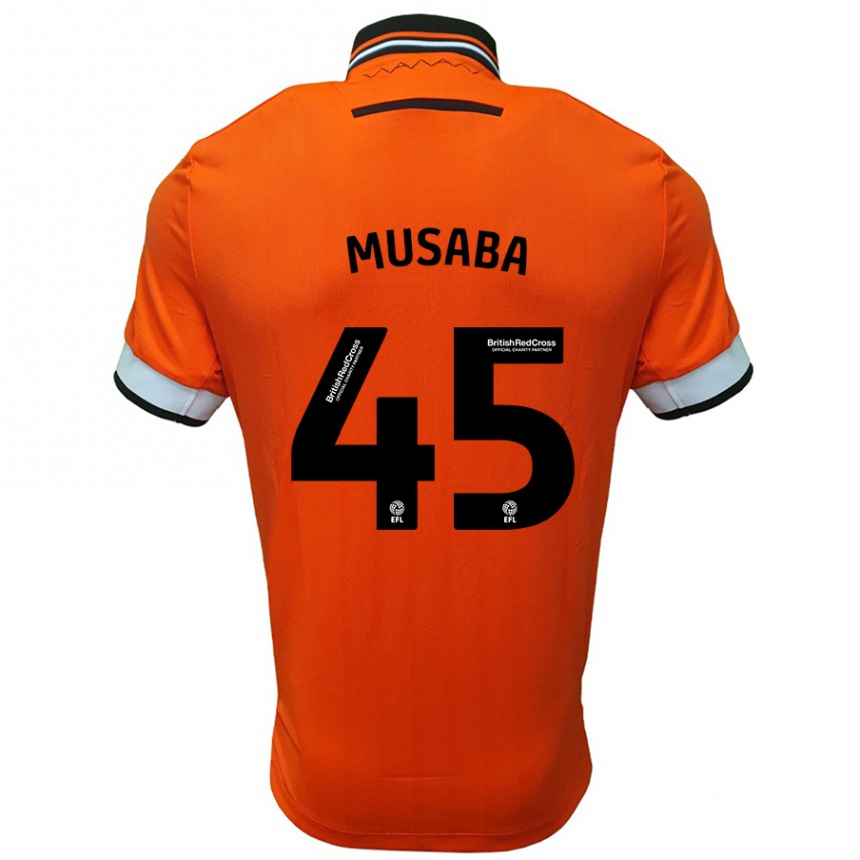 Enfant Football Maillot Anthony Musaba #45 Orange Blanc Tenues Extérieur 2024/25 Canada