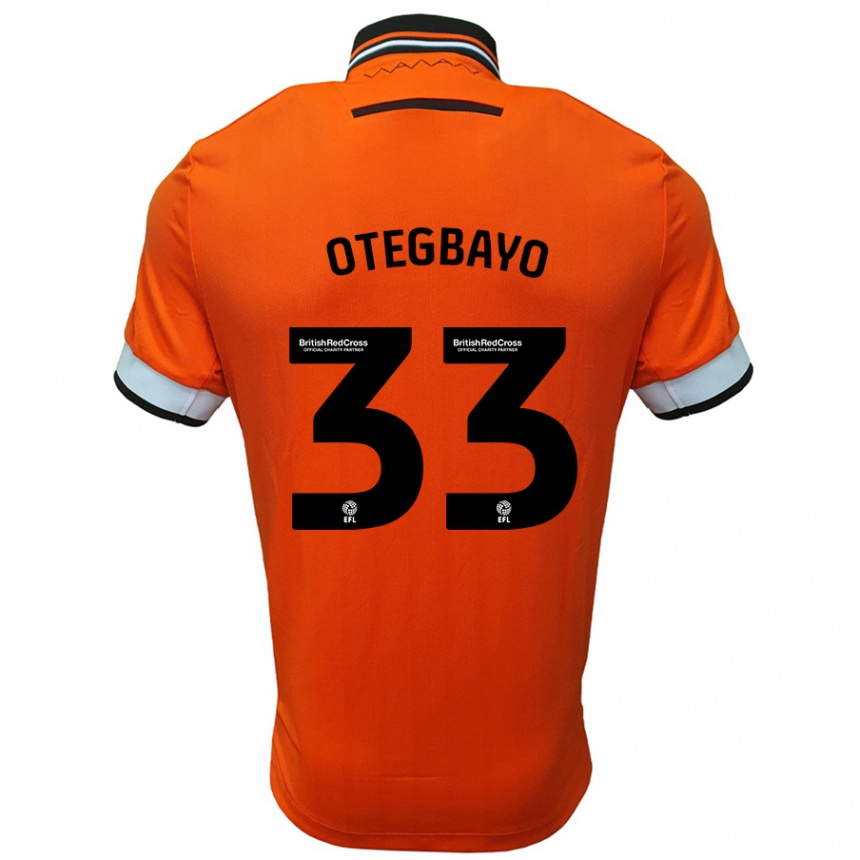 Kids Football Gabriel Otegbayo #33 Orange White Away Jersey 2024/25 T-Shirt Canada