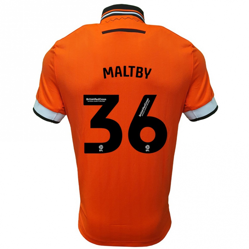 Enfant Football Maillot Mackenzie Maltby #36 Orange Blanc Tenues Extérieur 2024/25 Canada