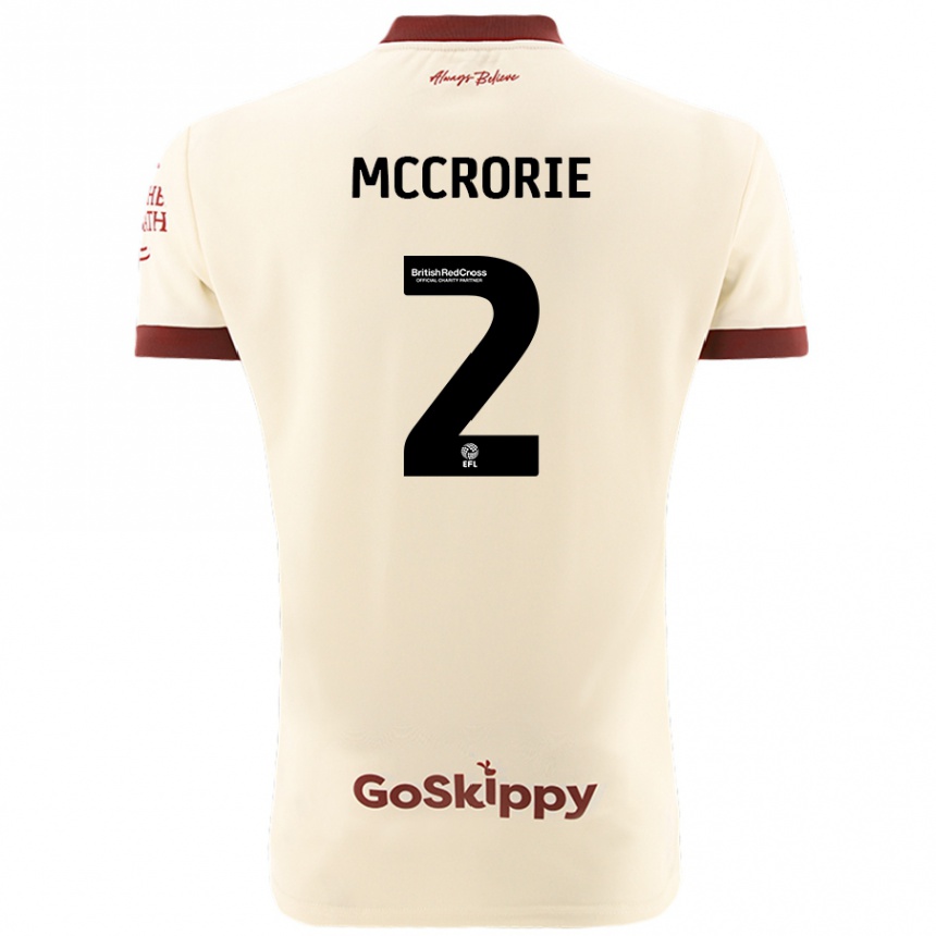 Kids Football Ross Mccrorie #2 Cream White Away Jersey 2024/25 T-Shirt Canada