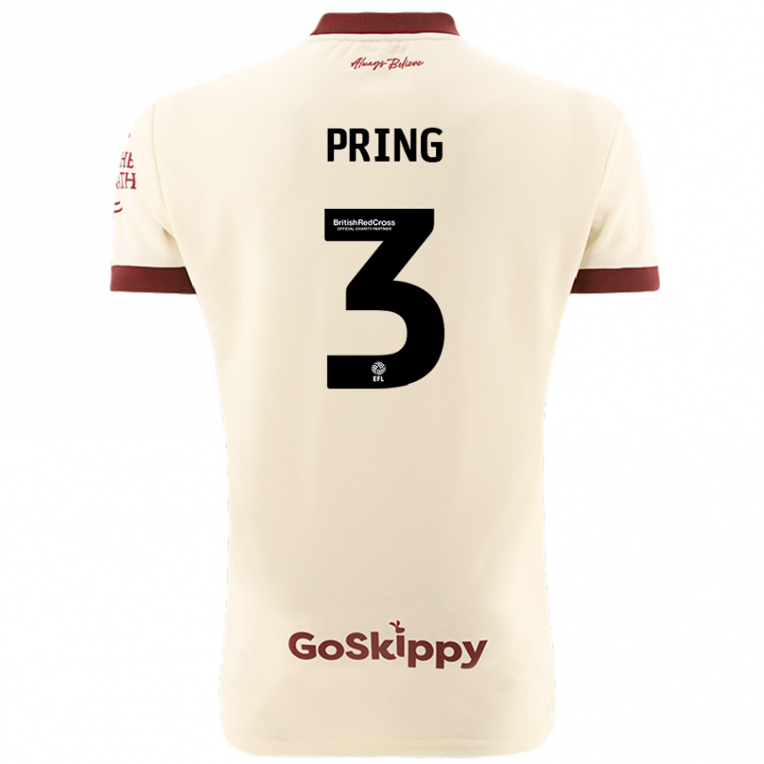 Enfant Football Maillot Cameron Pring #3 Blanc Crème Tenues Extérieur 2024/25 Canada