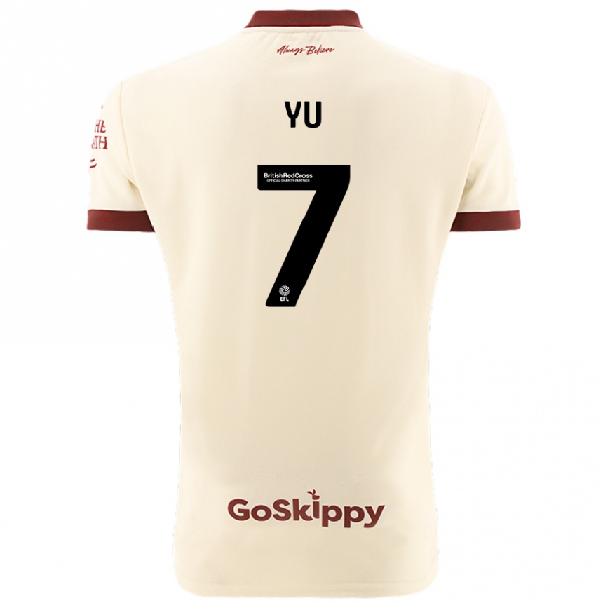 Enfant Football Maillot Yu Hirakawa #7 Blanc Crème Tenues Extérieur 2024/25 Canada