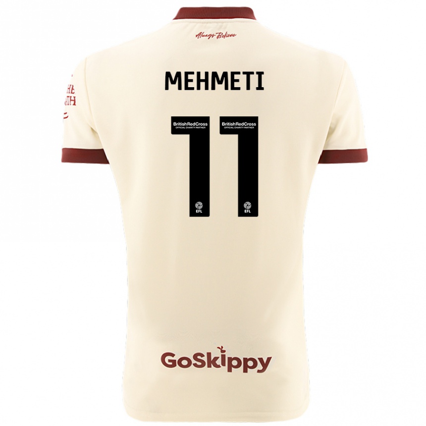 Enfant Football Maillot Anis Mehmeti #11 Blanc Crème Tenues Extérieur 2024/25 Canada