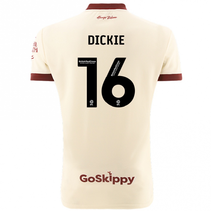 Kids Football Rob Dickie #16 Cream White Away Jersey 2024/25 T-Shirt Canada