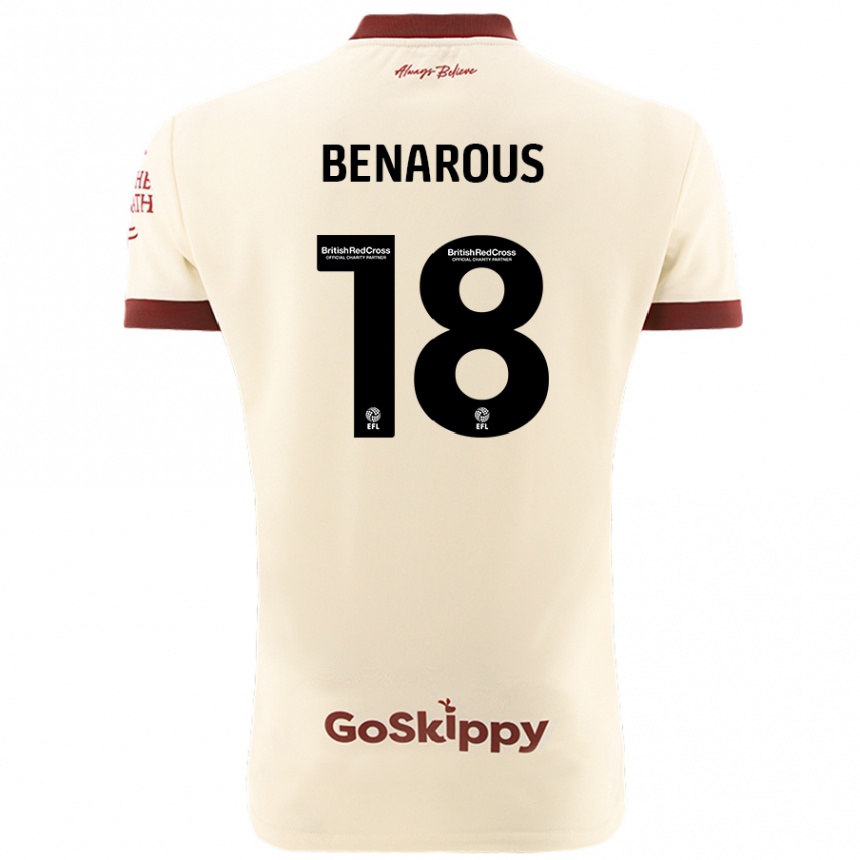 Enfant Football Maillot Ayman Benarous #18 Blanc Crème Tenues Extérieur 2024/25 Canada