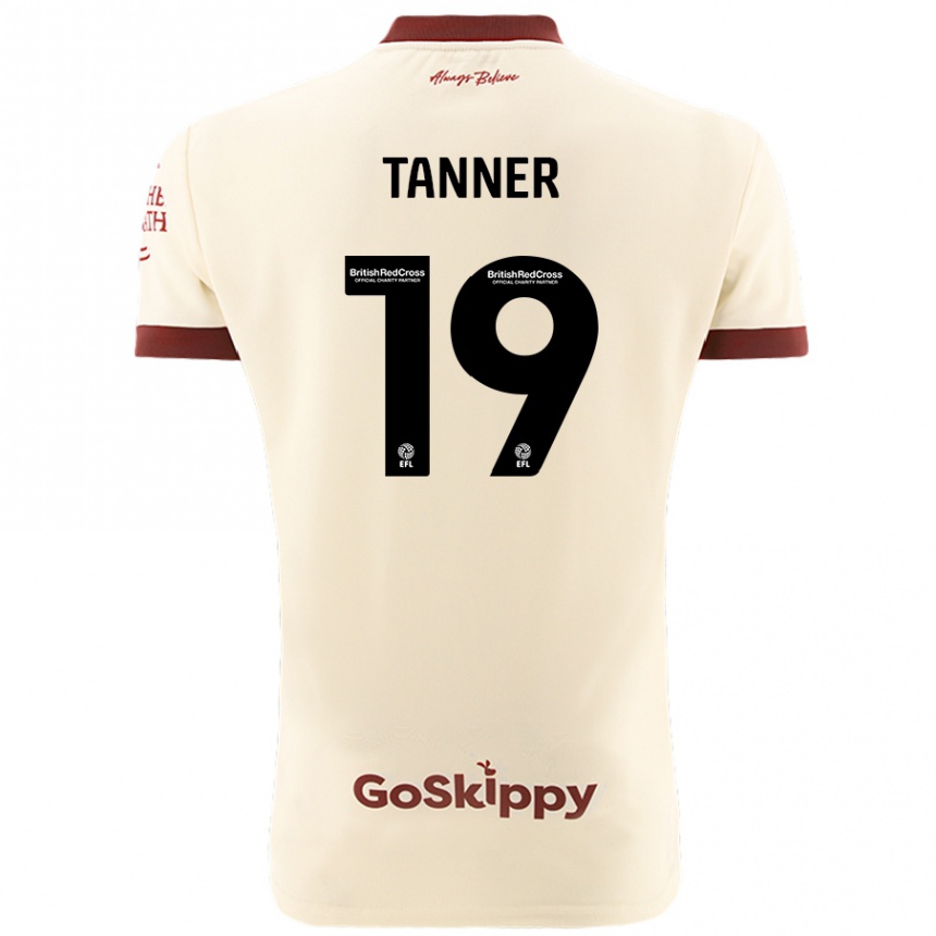 Enfant Football Maillot George Tanner #19 Blanc Crème Tenues Extérieur 2024/25 Canada