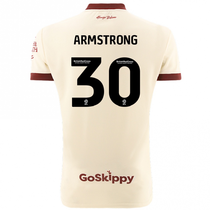 Enfant Football Maillot Sinclair Armstrong #30 Blanc Crème Tenues Extérieur 2024/25 Canada