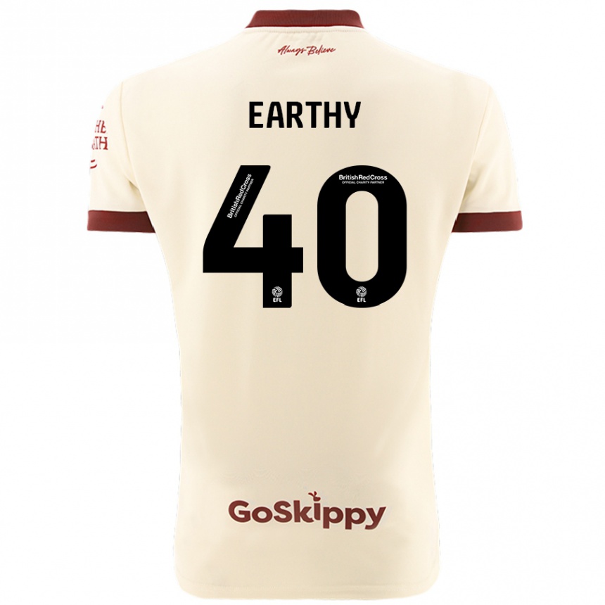 Enfant Football Maillot George Earthy #40 Blanc Crème Tenues Extérieur 2024/25 Canada