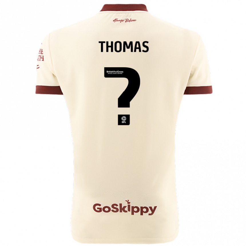 Enfant Football Maillot Olly Thomas #0 Blanc Crème Tenues Extérieur 2024/25 Canada