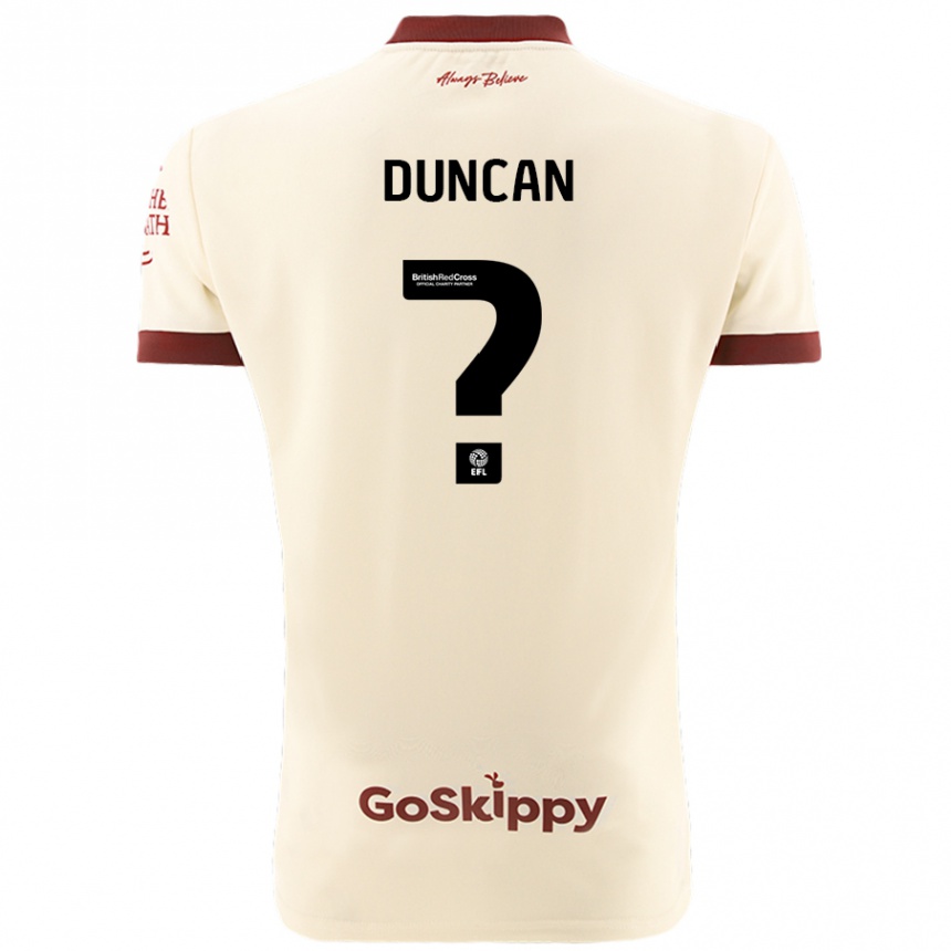 Enfant Football Maillot Joe Duncan #0 Blanc Crème Tenues Extérieur 2024/25 Canada