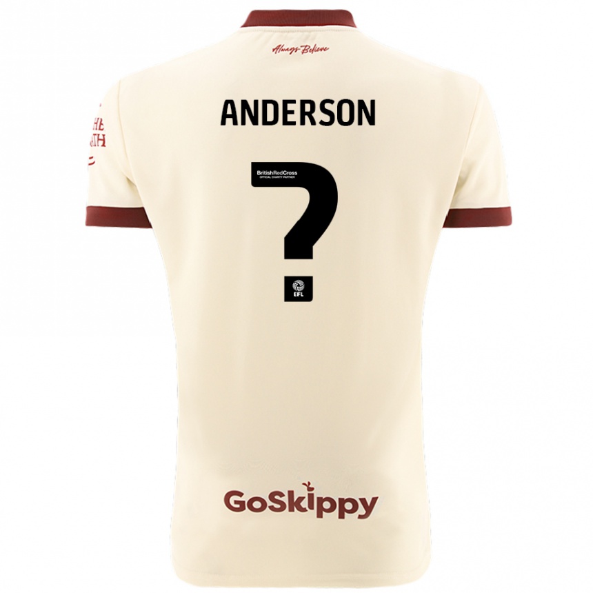 Enfant Football Maillot Taine Anderson #0 Blanc Crème Tenues Extérieur 2024/25 Canada