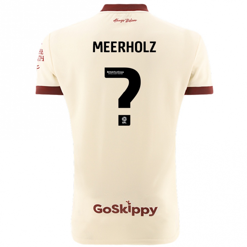 Enfant Football Maillot Jed Meerholz #0 Blanc Crème Tenues Extérieur 2024/25 Canada