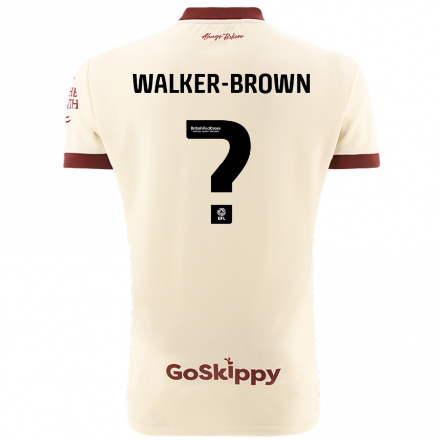 Enfant Football Maillot Rushon Walker-Brown #0 Blanc Crème Tenues Extérieur 2024/25 Canada