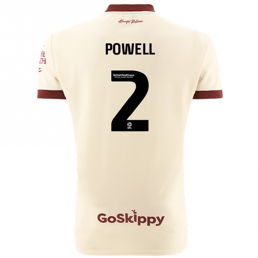 Enfant Football Maillot Ella Powell #2 Blanc Crème Tenues Extérieur 2024/25 Canada